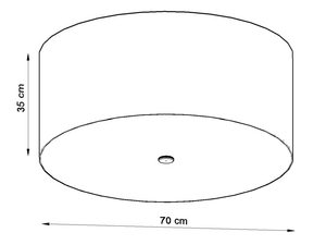 Miniaturka 13 - Rysunek abażura LED o średnicy 70 cm – dokumentacja techniczna