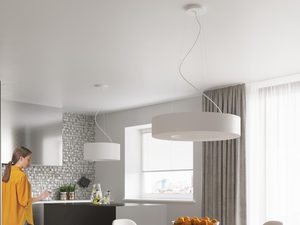 Miniaturka 4 - Kuchnia z dużą lampą LED w kolorze białym – styl skandynawski