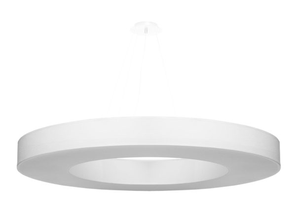 Pierścieniowa lampa LED z białą oprawą i światłem rozproszonym