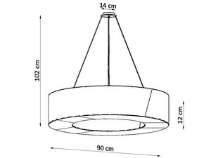 Miniaturka 14 - Schemat zawiesia lampy LED o średnicy 90 cm