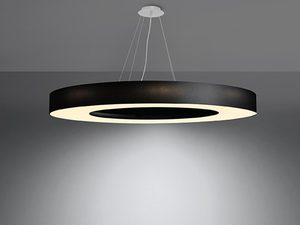 Miniaturka 9 - Czarno-złota pierścieniowa lampa LED z efektem światła halo