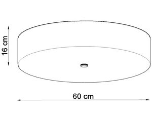 Miniaturka 13 - Rysunek techniczny okrągłej lampy LED o średnicy 60 cm