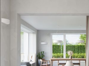 Miniaturka 5 - Aranżacja jadalni z białym sufitem i oświetleniem LED