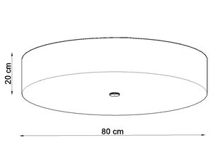 Miniaturka 13 - Schemat techniczny lampy LED o średnicy 80 cm