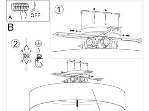 Miniaturka 14 - Montaż nowoczesnej lampy LED sufitowej – rysunek techniczny