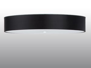 Miniaturka 8 - Okrągła lampa LED sufitowa czarna z mlecznym spodem