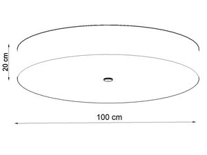 Miniaturka 13 - Rysunek techniczny lampy LED sufitowej, średnica 100 cm