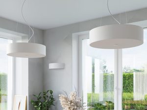 Miniaturka 6 - Biała lampa LED w stylu japandi, mleczny klosz