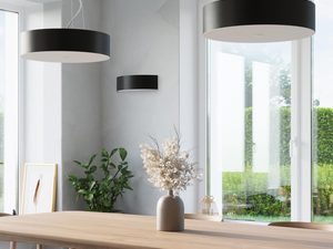 Miniaturka 10 - Nowoczesna jadalnia z lampą LED i delikatnym sufitem