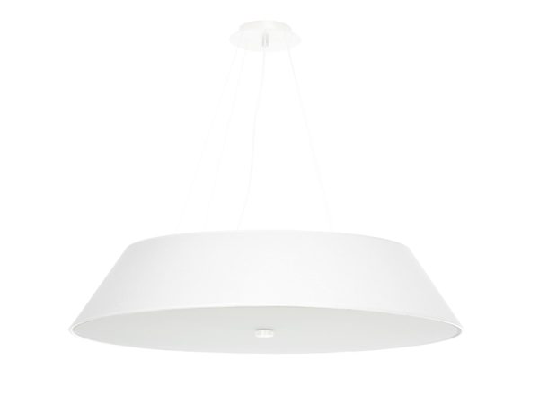 Designerska biała lampa LED wisząca, styl minimalistyczny