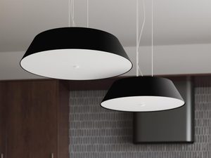 Miniaturka 12 - Nowoczesna czarno-biała lampa LED wisząca nad wyspą