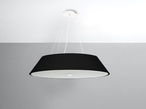 Miniaturka 8 - Czarna nowoczesna lampa LED wisząca z mlecznym wnętrzem