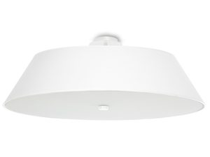 Miniaturka 1 - Nowoczesna biała lampa LED z subtelnym światłem, widok z dołu