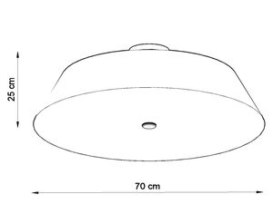 Miniaturka 13 - Rysunek techniczny lampy LED o średnicy 70 cm