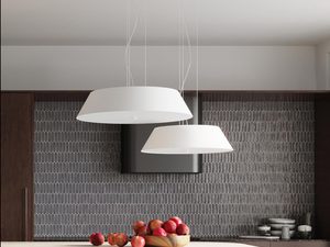 Miniaturka 4 - Jasna jadalnia z dużą lampą LED wiszącą i owocami na stole