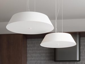 Miniaturka 6 - Designerska biała lampa LED wisząca nad stołem w kuchni