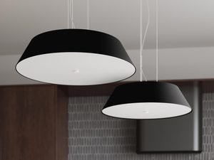Miniaturka 12 - Duża czarna lampa LED sufitowa w eleganckim stylu