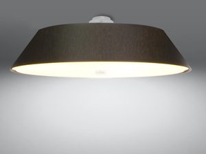 Miniaturka 9 - Brązowa lampa LED sufitowa z mlecznym spodem, widok od dołu