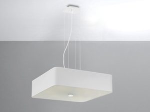 Miniaturka 2 - Nowoczesna biała lampa LED wisząca w geometrycznym kształcie