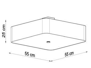 Miniaturka 14 - Rysunek techniczny lampy LED 55 cm z mocowaniem sufitowym