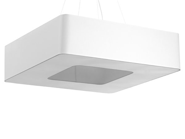 Nowoczesny biały żyrandol do dużych przestrzenni