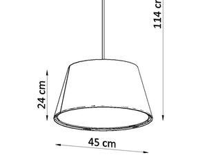 Miniaturka 6 - Schemat z wymiarami lampy: wysokość 114 cm