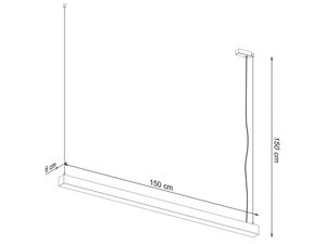 Miniaturka 21 - Rysunek techniczny z wymiarami lampy