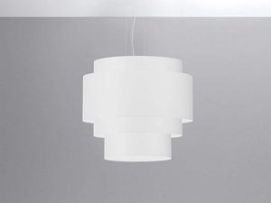 Miniaturka 1 - Wisząca lampa kaskadowa z kloszem w kształcie schodkowej bryły