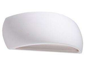 Miniaturka 1 - Designerski biały kinkiet LED o delikatnie zaokrąglonej formie