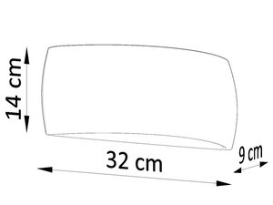 Miniaturka 19 - Rysunek techniczny kinkietu LED o szerokości 32 cm