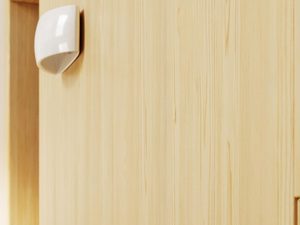 Miniaturka 6 - Korytarz z drewnianą ścianą i białym kinkietem LED