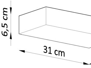 Miniaturka 6 - Rysunek techniczny prostokątnego kinkietu