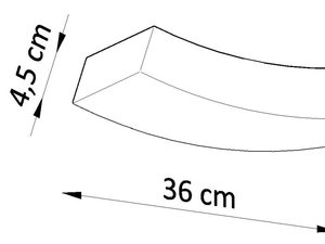 Miniaturka 6 - Techniczny rysunek kinkietu o szerokości 36 cm