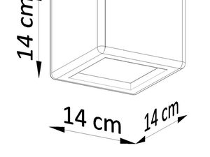 Miniaturka 6 - Rysunek techniczny kostki oświetleniowej 14 x 14 cm