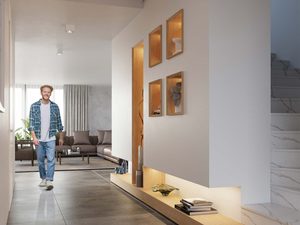 Miniaturka 5 - Podświetlane półki ścienne w aranżacji salonu