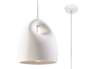 Miniaturka 8 - Biała lampa wisząca w kształcie tuby