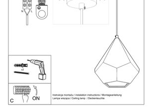Miniaturka 7 - Instrukcja montażu lampy wiszącej tubowej