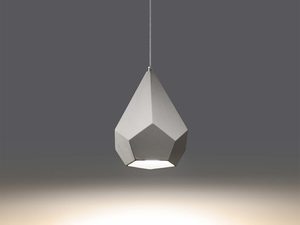 Miniaturka 2 - Biała lampa wisząca o formie geometrycznej z matowym wykończeniem