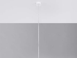 Miniaturka 1 - Nowoczesna biała lampa wisząca w kształcie tuby
