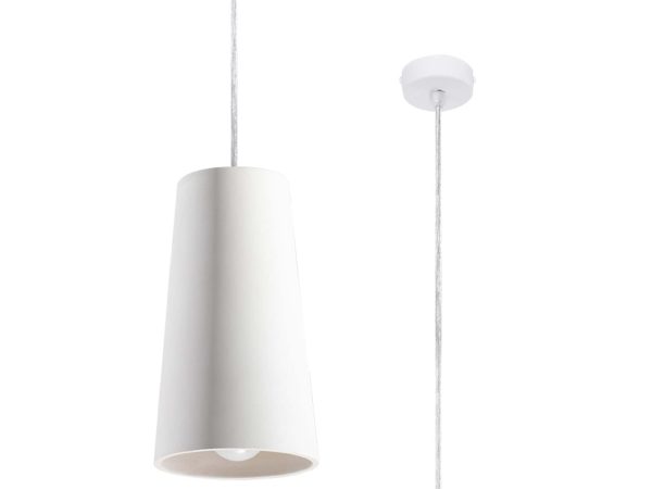 Minimalistyczna lampa wisząca z kloszem w kształcie cylindra