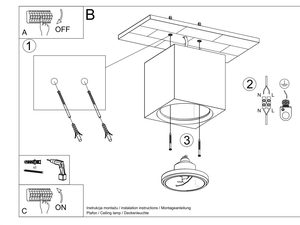 Miniaturka 7 - Instrukcja montażu lampy natynkowej typu downlight
