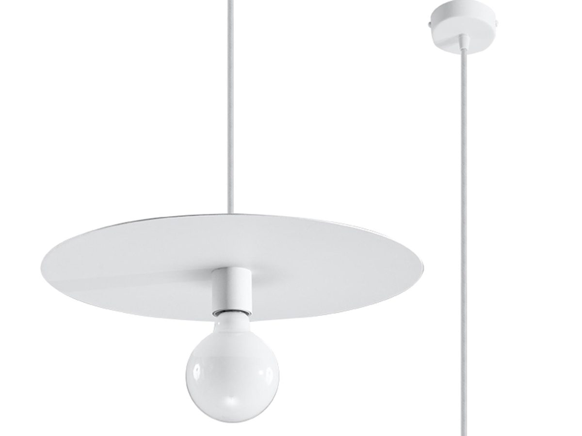 ZAFFIRO Lampa Wisząca Biała Stal Wyszukany Design