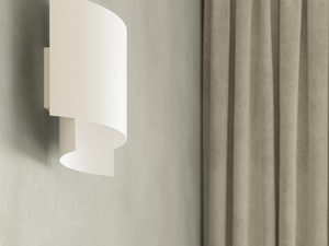 Miniaturka 6 - Biały kinkiet LED z zaokrągloną formą, styl nowoczesny