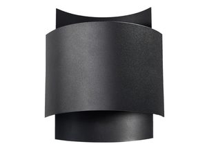 Miniaturka 7 - Minimalistyczny kinkiet LED czarny z dwuwarstwowym korpusem