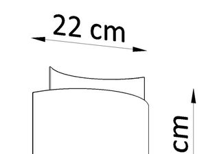 Miniaturka 13 - Rysunek z wymiarami kinkietu LED 23x11 cm, montaż natynkowy