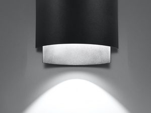 Miniaturka 9 - Nowoczesny czarny kinkiet LED o podwójnym zakrzywieniu