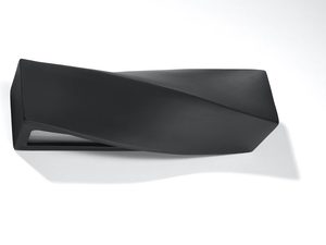 Miniaturka 7 - Lampa ścienna z zakrzywionym kloszem w czerni i szarości