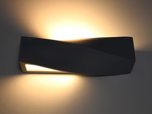 Miniaturka 8 - Zakrzywiona lampa ścienna czarna w aranżacji nowoczesnej