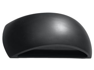 Miniaturka 13 - Czarny kinkiet LED półkopułowy do nowoczesnych wnętrz