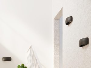 Miniaturka 16 - Nowoczesne schody z kinkietami LED w czarnej oprawie